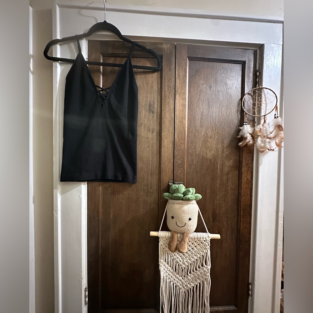 NWOT- free people intimately Size m/l- black stretchy tank